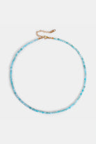 amazonite beaded necklace with 18k gold-plated clasp – Velvet Luminance