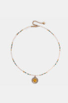 boho sun pendant beaded necklace with extender chain – Velvet Luminance