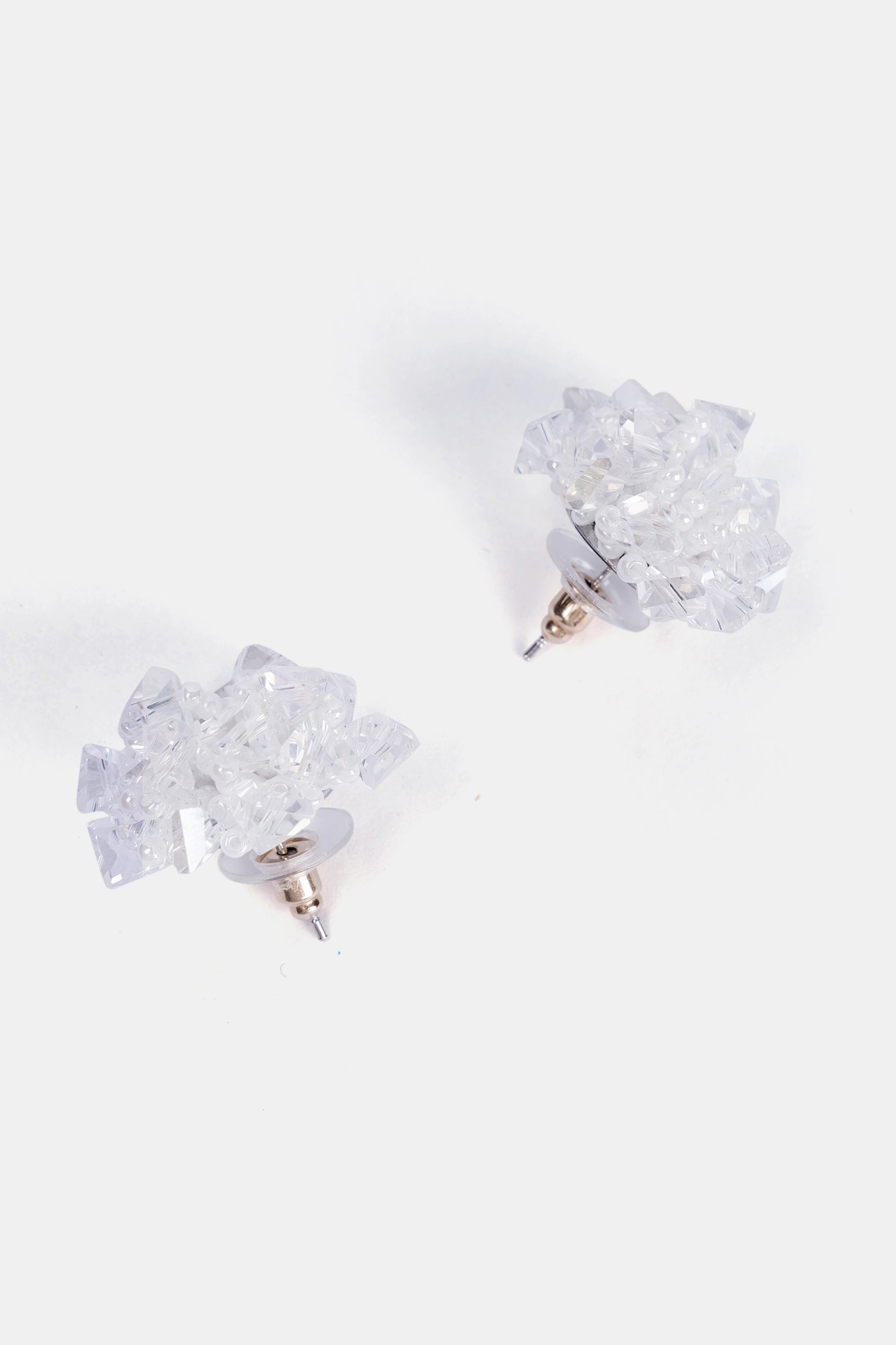 clear crystal hydrangea cluster stud earrings – Velvet Luminance