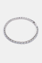 cubic zirconia tennis bracelet with white crystals, 180mm – Velvet Luminance