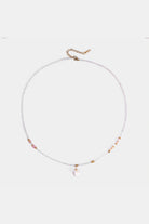 freshwater pearl pendant seed bead necklace with 18k gold-plated extender – Velvet Luminance