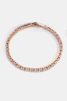 gold 4mm cubic zirconia tennis bracelet – Velvet Luminance