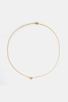 gold heart initial necklace A with 45 cm chain – Velvet Luminance