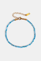 larimar beaded bracelet with 18k gold clasp – Velvet Luminance