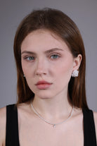 light blue crystal beaded choker for layering – portrait