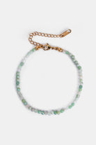 moss agate beaded bracelet with 18k gold-plated clasp – Velvet Luminance