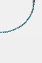natural turquoise bracelet with adjustable chain and faceted beads – gemstone jewelry
