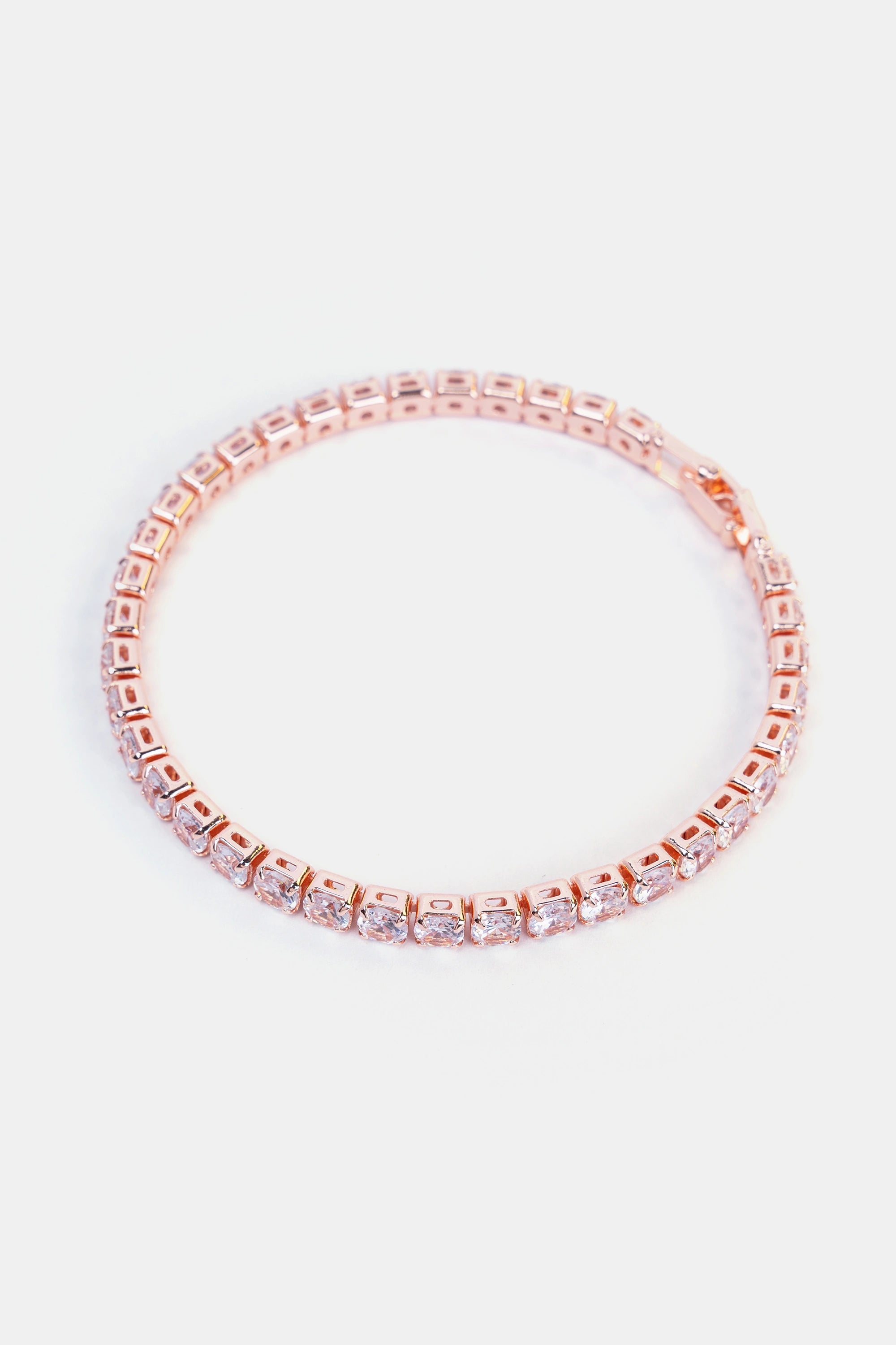 rose gold tennis bracelet with cubic zirconia crystals – Velvet Luminance