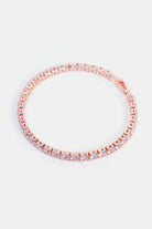rose gold tennis bracelet with cubic zirconia crystals – Velvet Luminance