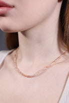 strawberry quartz necklace styling portrait – gift for her