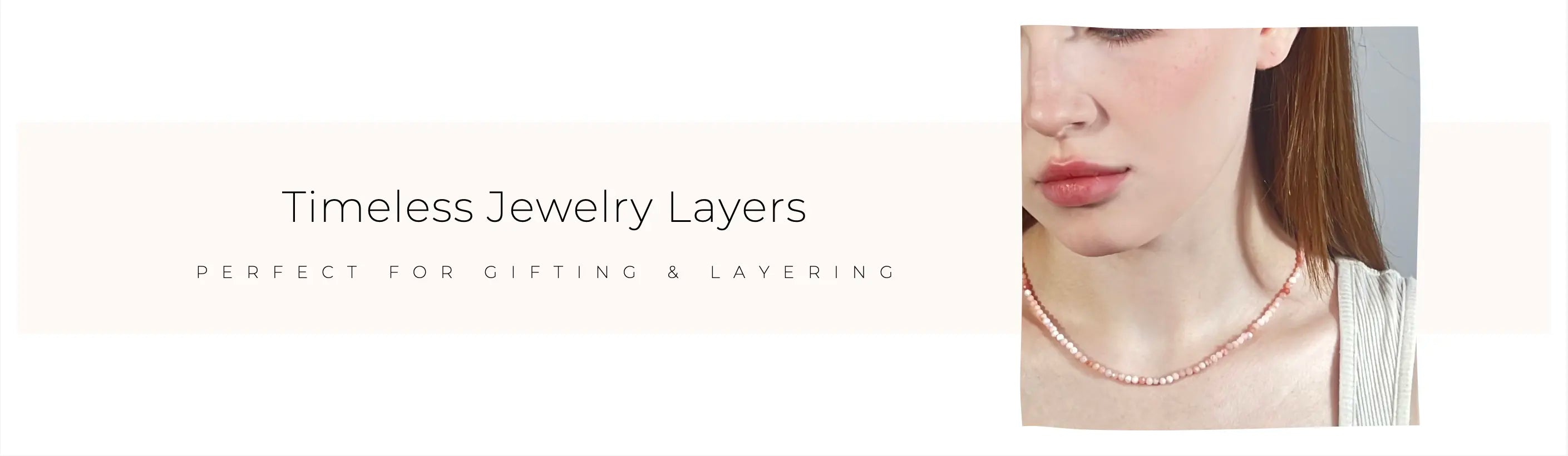 Velvet Luminance collection banner featuring minimalist gemstone necklace, hypoallergenic jewelry for everyday elegance.