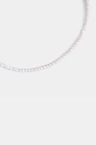 close-up of faceted white agate beads in porcelain white