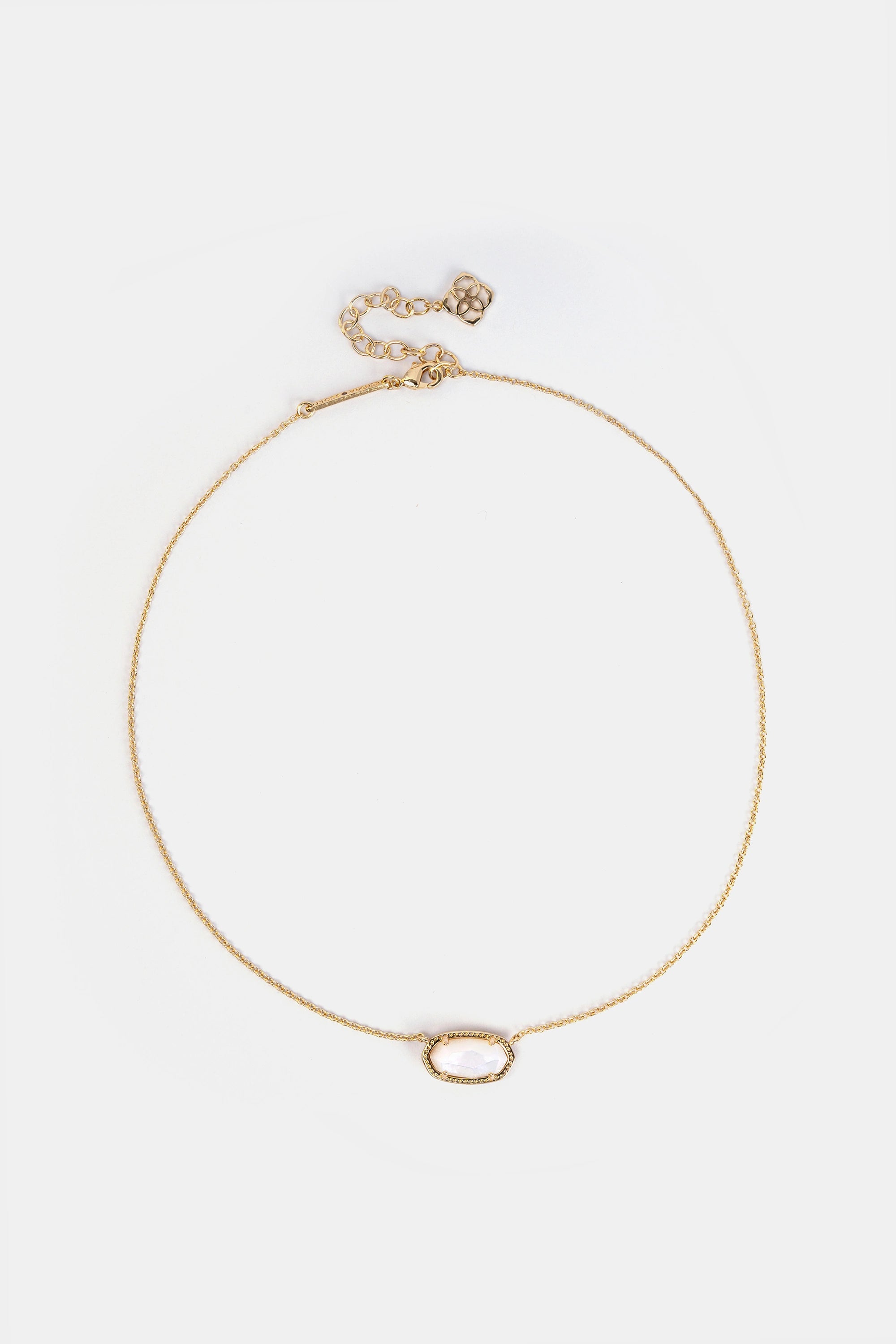 clear quartz pendant necklace with gold extender chain – Velvet Luminance