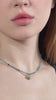VelvetLuminance larimar gemstone pendant necklace – colorful beaded choker for women